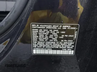 2020 Volkswagen Atlas SEL Premium z VIN 1V2NE2CA6LC219893, wystawiony jako IAAI lot #42252993 z przebiegiem 65 293 mil mil oraz . Historia ofert i sprzedaży dostępna na DreamBid. Obrazek 9.