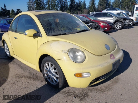 2005 Volkswagen New Beetle Coupe GLS with VIN 3VWCK31C25M404842, listed as a IAAI auction lot 41449439 with 117,428 mi miles. Bid and sale history available at carsss.com. Image 6.