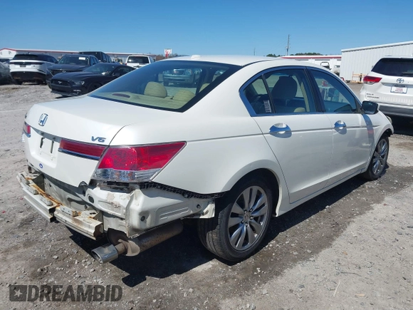 2011 Honda Accord EX-L with VIN 1HGCP3F82BA005724, listed as a IAAI auction lot 41782121 with 184,223 mi miles and . Bid and sale history available at DreamBid. Image 4.