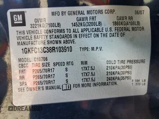 2008 GMC Yukon SLE w/3SA with VIN 1GKFC13C38R103910, listed as a Copart auction lot 78508014 with 123,851 mi miles and Salvage Title. Bid and sale history available at carsss.com. Image 16.
