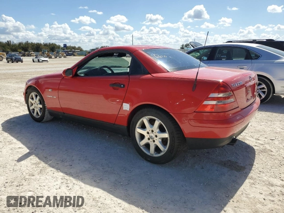 2000 Mercedes-Benz SLK 230 Kompressor with VIN WDBKK47F0YF152761, listed as a Copart auction lot 77760544 with Not provided miles and Non repairable. Bid and sale history available at DreamBid. Image 2.