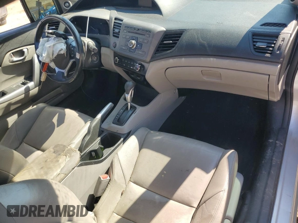 2012 Honda Civic Cpe EX-L with VIN 2HGFG3B06CH509158, listed as a Copart auction lot 47239685 with Not Provided miles and Salvage Title. Bid and sale history available at carsss.com. Image 8.