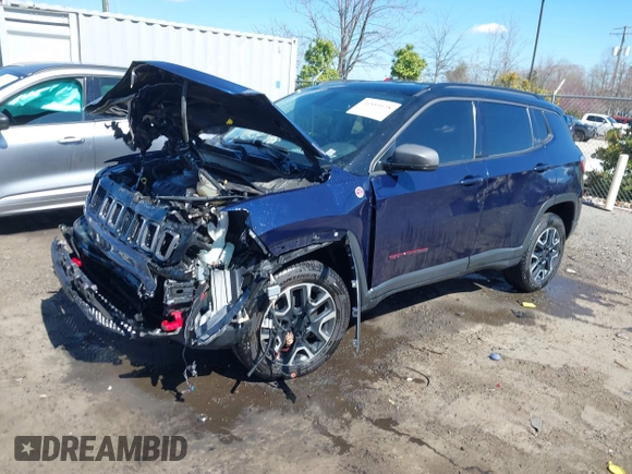 2020 Jeep Compass Trailhawk with VIN 3C4NJDDB1LT106549, listed as a IAAI auction lot 41885628 with 98,374 mi miles and . Bid and sale history available at DreamBid. Image 17.