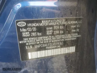 2020 Hyundai Elantra Value Edition with VIN 5NPD84LF2LH594163, listed as a Copart auction lot 51109365 with 32,499 mi miles and Salvage Title. Bid and sale history available at carsss.com. Image 14.