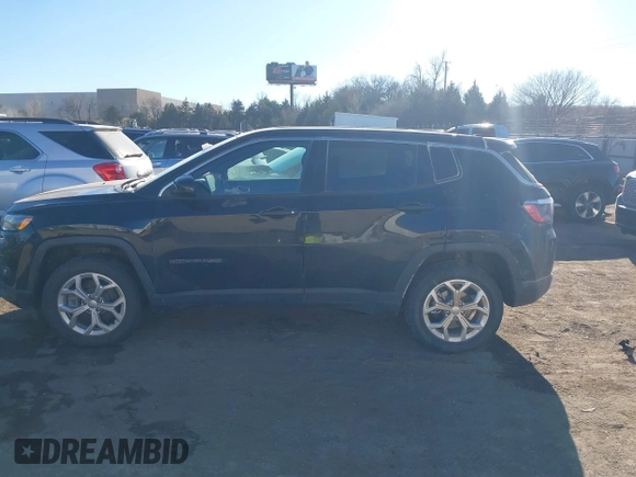2024 Jeep Compass Sport with VIN 3C4NJDAN1RT126498, listed as a IAAI auction lot 41170375 with 12,466 mi miles and . Bid and sale history available at DreamBid. Image 14.