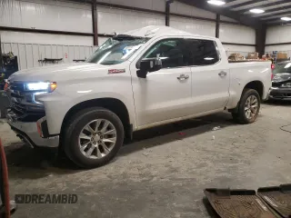 2020 Chevrolet Silverado 1500 LTZ with VIN 3GCUYGED5LG407858, listed as a Copart auction lot 89135715 with 86,088 mi miles and Salvage Title. Bid and sale history available at DreamBid. Image 1.