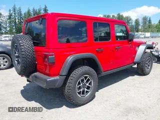 2025 Jeep Wrangler Rubicon with VIN 1C4PJXFN4SW573748, listed as a IAAI auction lot 42660183 with 763 mi miles and . Bid and sale history available at DreamBid. Image 4.