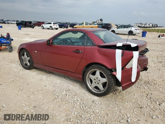 1999 Mercedes-Benz SLK-Class with VIN WDBKK47F0XF132802, listed as a Copart auction lot 69818544 with 123,026 mi miles and Salvage Title. Bid and sale history available at carsss.com. Image 2.