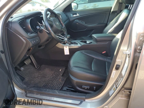 2015 Kia Optima SX Turbo with VIN 5XXGR4A64FG369434, listed as a Copart auction lot 53013555 with 119,398 mi miles and Salvage title. Bid and sale history available at DreamBid. Image 7.