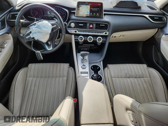 2020 Genesis G70 2.0T with VIN KMTG34LA5LU051106, listed as a Copart auction lot 60552345 with 45,427 mi miles and Non repairable. Bid and sale history available at DreamBid. Image 8.