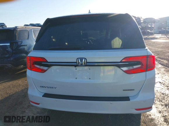 2022 Honda Odyssey Touring with VIN 5FNRL6H85NB058948, listed as a IAAI auction lot 42579157 with 53,669 mi miles and . Bid and sale history available at DreamBid. Image 16.