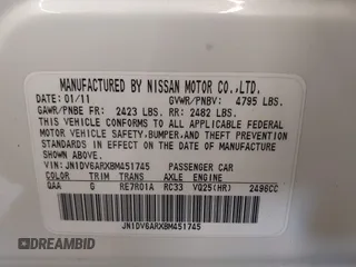 2011 Infiniti G25 x z VIN JN1DV6ARXBM451745, wystawiony jako IAAI lot #42087103 z przebiegiem 154 079 mil mil oraz . Historia ofert i sprzedaży dostępna na DreamBid. Obrazek 9.