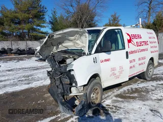 2009 Chevrolet Express Cargo with VIN 1GCFG15X091129140, listed as a IAAI auction lot 41273961 with Not provided miles and . Bid and sale history available at DreamBid. Image 2.