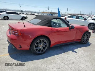 2017 FIAT 124 Spider Lusso with VIN JC1NFAEKXH0125617, listed as a Copart auction lot 58742395 with 18,930 mi miles and Salvage title. Bid and sale history available at DreamBid. Image 3.