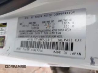 2013 Mazda 3 i SV with VIN JM1BL1TF8D1723813, listed as a IAAI auction lot 42213337 with 186,197 mi miles and . Bid and sale history available at DreamBid. Image 9.