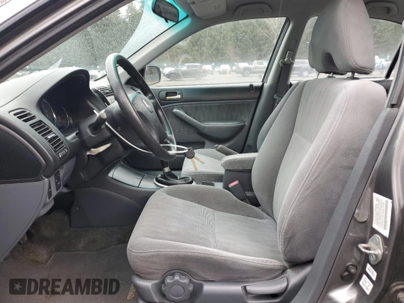 2004 Honda Civic LX with VIN 2HGES15524H625190, listed as a Copart auction lot 50346525 with 160,807 mi miles and Salvage Title. Bid and sale history available at DreamBid. Image 7.