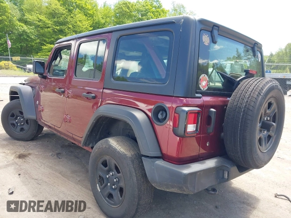2021 Jeep Wrangler Unlimited Willys with VIN 1C4HJXDG2MW847850, listed as a IAAI auction lot 42291545 with Not provided miles and . Bid and sale history available at DreamBid. Image 3.