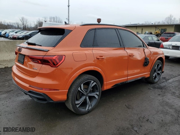 2023 Audi Q3 S line Premium Plus with VIN WA1EECF39P1017291, listed as a Copart auction lot 46869725 with 42,122 mi miles and Salvage Title. Bid and sale history available at carsss.com. Image 3.