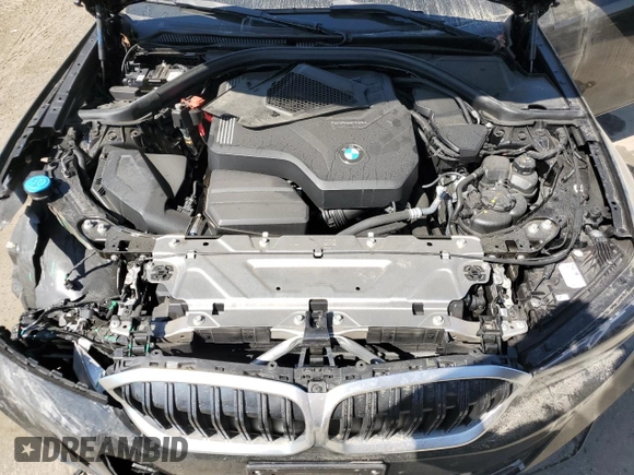 2024 BMW 3 Series 330i with VIN 3MW69FF06R8E43540, listed as a Copart auction lot 46047695 with 8,352 mi miles and Salvage Title. Bid and sale history available at carsss.com. Image 12.