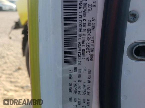 2015 Ram 1500 Express z VIN 1C6RR6FG1FS614998, wystawiony jako Copart lot #54654325 z przebiegiem 97 570 mil mil oraz Szkoda całkowita • Salvage title. Historia ofert i sprzedaży dostępna na DreamBid. Obrazek 13.