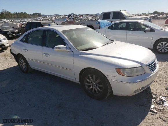 2009 Hyundai Azera Limited with VIN KMHFC46F99A345017, listed as a Copart auction lot 75139104 with 256,350 mi miles and Salvage Title. Bid and sale history available at carsss.com. Image 4.