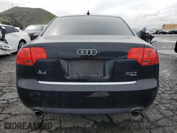 2006 Audi A4 2.0T with VIN WAUDF78E86A039086, listed as a Copart auction lot 47797165 with 121,892 mi miles and Clean Title. Bid and sale history available at carsss.com. Image 6.