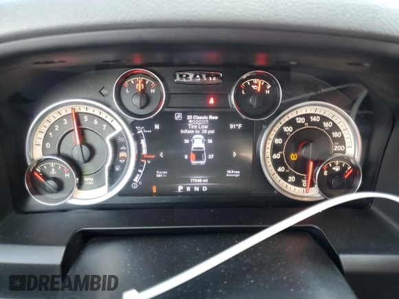 2017 Ram 1500 Big Horn z VIN 1C6RR7LG0HS670668, wystawiony jako Copart lot #43555905 z przebiegiem 77 048 mil mil oraz Szkoda całkowita • Salvage title. Historia ofert i sprzedaży dostępna na DreamBid. Obrazek 9.