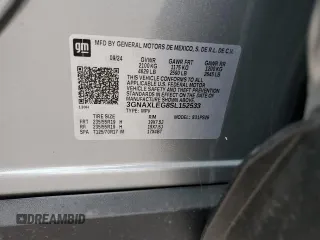 2025 Chevrolet Equinox FWD RS with VIN 3GNAXLEG8SL152533, listed as a Copart auction lot 51916695 with 2,697 mi miles and Salvage title. Bid and sale history available at DreamBid. Image 13.