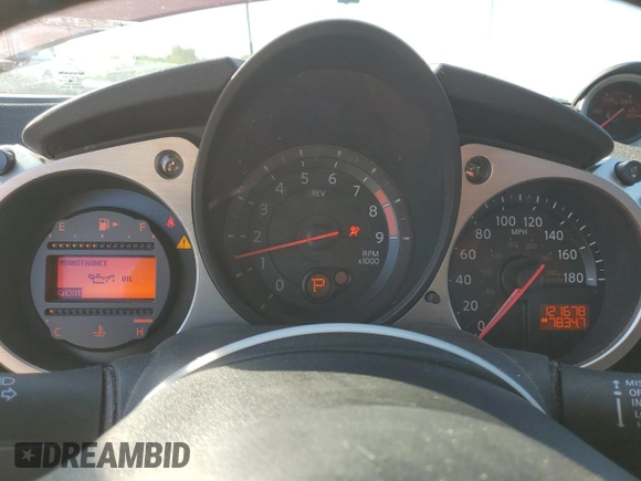 2016 Nissan 370Z with VIN JN1AZ4EH9GM933546, listed as a Copart auction lot 52158905 with 121,678 mi miles and Salvage Title. Bid and sale history available at carsss.com. Image 9.