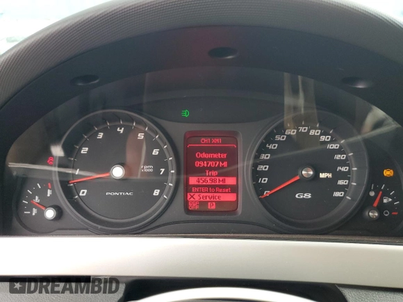 2009 Pontiac G8 with VIN 6G2ER57709L161074, listed as a Copart auction lot 72971984 with 94,707 mi miles and Clean Title. Bid and sale history available at DreamBid. Image 9.
