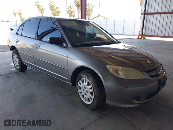 2005 Honda Civic LX with VIN JHMES16575S006171, listed as a IAAI auction lot 42173885 with 118,122 mi miles and . Bid and sale history available at DreamBid. Image 1.