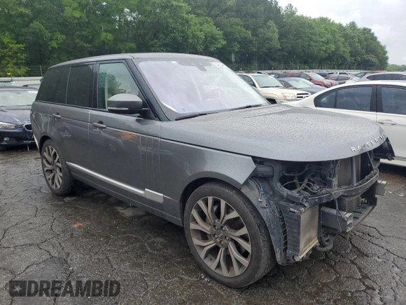 2017 Land Rover Range Rover HSE with VIN SALGS2FV2HA341048, listed as a Copart auction lot 58291295 with 135,135 mi miles and Salvage title. Bid and sale history available at DreamBid. Image 4.
