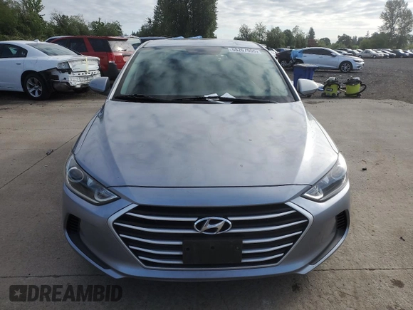 2017 Hyundai Elantra SE with VIN 5NPD74LF1HH079052, listed as a Copart auction lot 58267955 with Not provided miles and Salvage title. Bid and sale history available at DreamBid. Image 5.