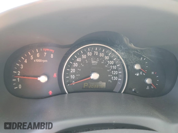 2012 Kia Sedona LX with VIN KNDMG4C75C6418908, listed as a Copart auction lot 75658454 with 203,375 mi miles and Salvage Title. Bid and sale history available at DreamBid. Image 9.