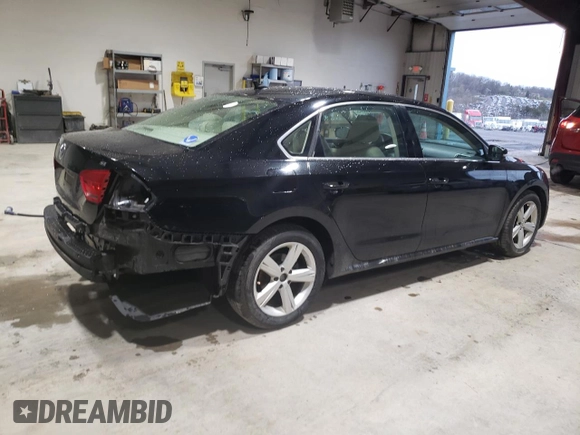 2013 Volkswagen Passat SE w/Sunroof with VIN 1VWBP7A3XDC076073, listed as a Copart auction lot 51738845 with 138,024 mi miles and Salvage Title. Bid and sale history available at carsss.com. Image 3.