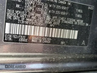 2023 Toyota RAV4 LE z VIN 2T3H1RFV1PC228541, wystawiony jako Copart lot #59481025 z przebiegiem 13 738 mil mil oraz Szkoda całkowita • Salvage title. Historia ofert i sprzedaży dostępna na DreamBid. Obrazek 13.