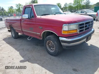1995 Ford F-150 with VIN 1FTEF14NXSNA06099, listed as a IAAI auction lot 42102587 with 1 mi miles. Bid and sale history available at carsss.com. Image 1.