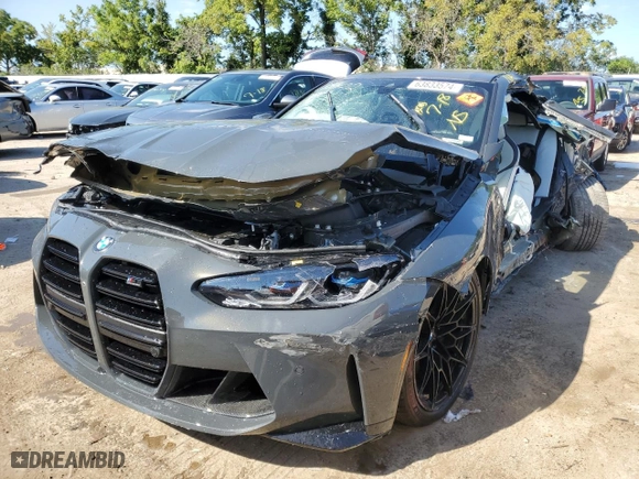 2022 BMW M3 Competition xDrive with VIN WBS43AY04NFL75227, listed as a Copart auction lot 63833574 with 0 mi miles and Non Repairable. Bid and sale history available at carsss.com. Image 1.
