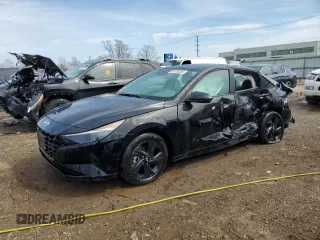 2023 Hyundai Elantra Blue z VIN KMHLM4AJ1PU087857, wystawiony jako Copart lot #54155595 z przebiegiem 33 281 mil mil oraz Szkoda całkowita • Salvage title. Historia ofert i sprzedaży dostępna na DreamBid. Obrazek 1.