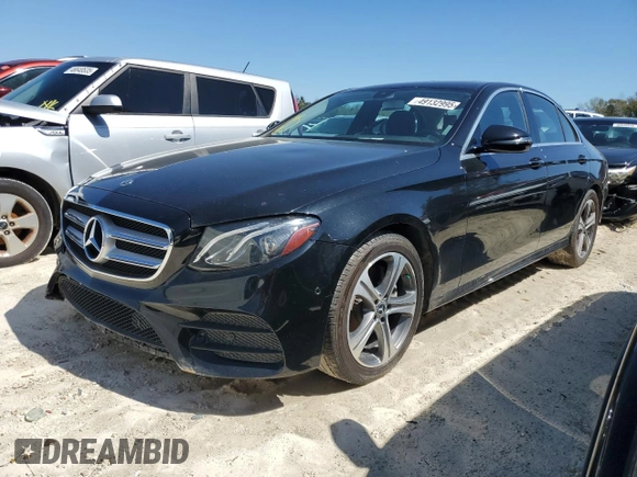 2018 Mercedes-Benz E-Class E 300 with VIN WDDZF4JBXJA317301, listed as a Copart auction lot 49132995 with 0 mi miles and Salvage Title. Bid and sale history available at carsss.com. Image 1.