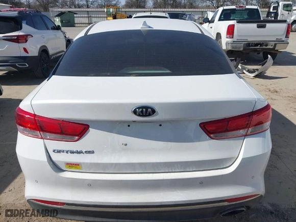 2018 Kia Optima LX with VIN 5XXGT4L30JG236361, listed as a IAAI auction lot 41679129 with 107,068 mi miles. Bid and sale history available at carsss.com. Image 17.