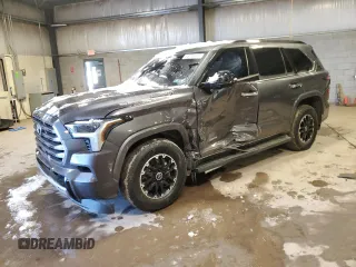 2023 Toyota Sequoia SR5 with VIN 7SVAAABAXPX003220, listed as a Copart auction lot 88798445 with 47,637 mi miles and Salvage Title. Bid and sale history available at carsss.com. Image 1.