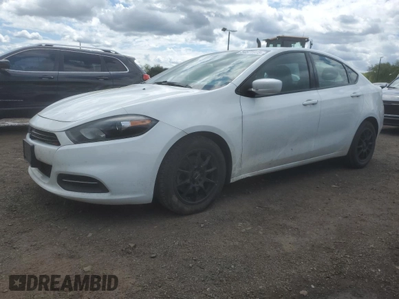 2015 Dodge Dart SXT with VIN 1C3CDFBBXFD380411, listed as a Copart auction lot 54571975 with 186,444 mi miles and Salvage title. Bid and sale history available at DreamBid. Image 1.