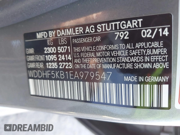 2014 Mercedes-Benz E 350 Sport with VIN WDDHF5KB1EA979547, listed as a IAAI auction lot 42000619 with 128,104 mi miles and . Bid and sale history available at carsss.com. Image 9.