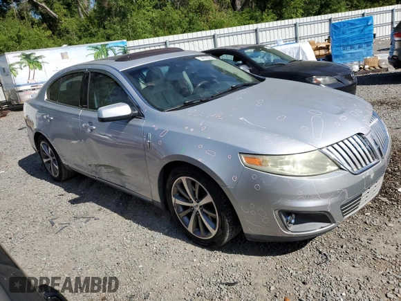 2009 Lincoln MKS with VIN 1LNHM93R29G604655, listed as a Copart auction lot 54019505 with 170,607 mi miles and Salvage Title. Bid and sale history available at DreamBid. Image 4.
