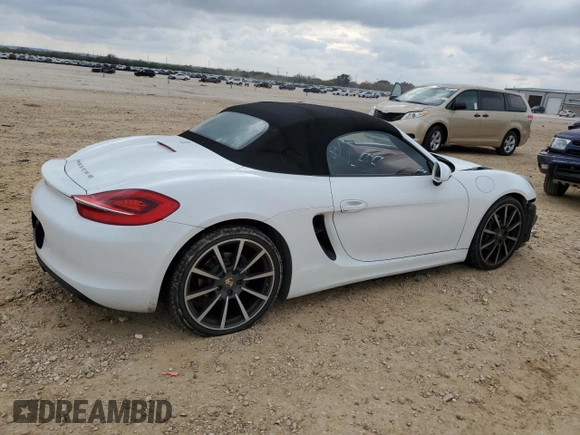 2013 Porsche Boxster с VIN WP0CA2A82DS113808, выставлен на аукционе Copart как лот 86105554 с пробегом 58 526 миль миль и Списание • Salvage title. История ставок и продаж доступна на DreamBid. Изображение 3.
