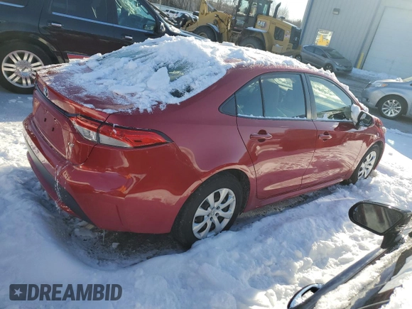 2021 Toyota Corolla LE with VIN JTDEPMAE8MJ138467, listed as a Copart auction lot 42791315 with 51,513 mi miles and Salvage Title. Bid and sale history available at DreamBid. Image 3.
