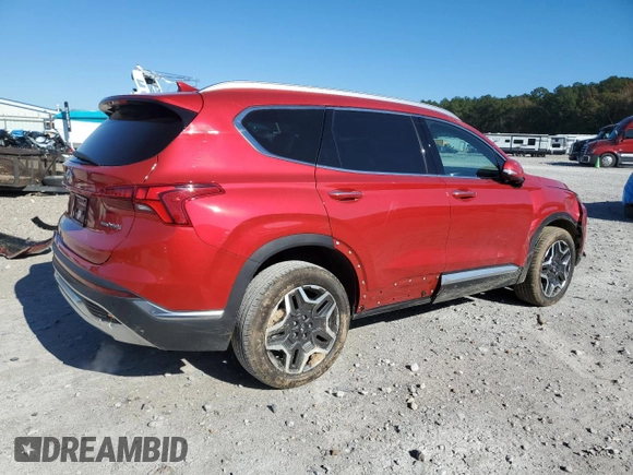 2023 Hyundai Santa Fe Hybrid SEL Premium with VIN 5NMS3DA1XPH010897, listed as a Copart auction lot 82790864 with 24,015 mi miles and Salvage Title. Bid and sale history available at carsss.com. Image 3.