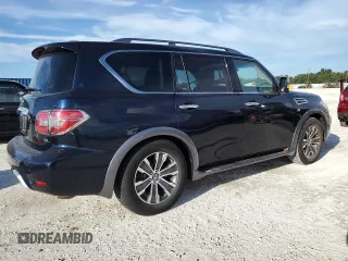 2017 Nissan Armada SL with VIN JN8AY2NC6H9511168, listed as a Copart auction lot 73831634 with Not Provided miles and Salvage Title. Bid and sale history available at carsss.com. Image 3.
