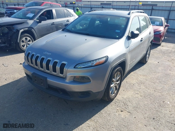 2015 Jeep Cherokee Sport with VIN 1C4PJLAB8FW637138, listed as a IAAI auction lot 41990675 with 102,589 mi miles. Bid and sale history available at carsss.com. Image 17.
